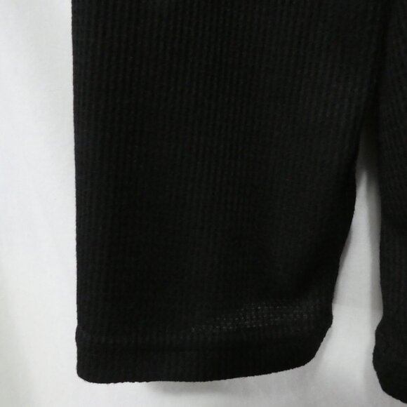 SHEIN - Curve | 2XL | Black Lace-Up Long Sleeve Waffle Knit Hooded Top - Picture 7 of 15